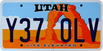 UT license plate Y370LV