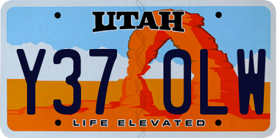 UT license plate Y370LW
