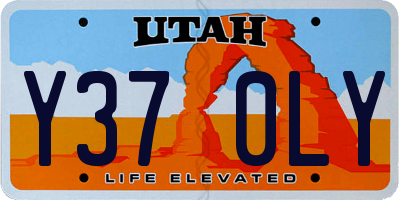 UT license plate Y370LY