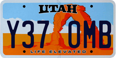 UT license plate Y370MB