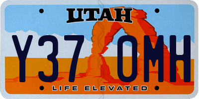 UT license plate Y370MH