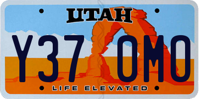 UT license plate Y370MO