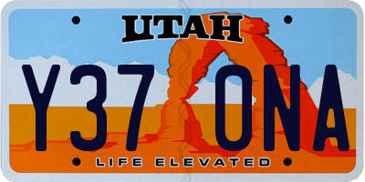 UT license plate Y370NA
