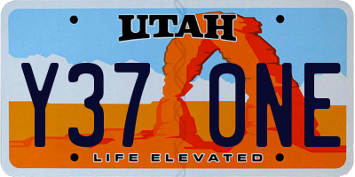 UT license plate Y370NE