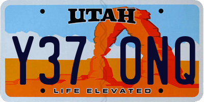 UT license plate Y370NQ