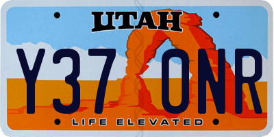 UT license plate Y370NR