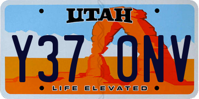 UT license plate Y370NV