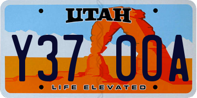UT license plate Y370OA