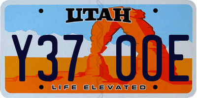 UT license plate Y370OE
