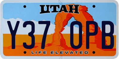 UT license plate Y370PB