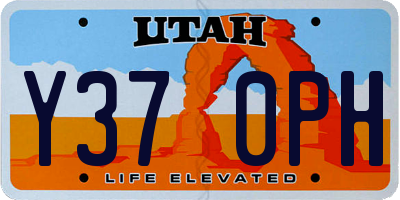 UT license plate Y370PH