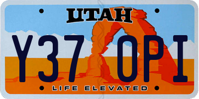 UT license plate Y370PI