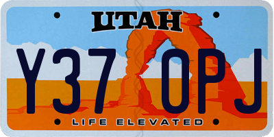 UT license plate Y370PJ