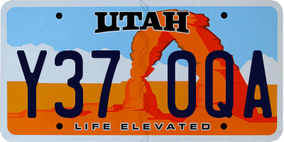 UT license plate Y370QA
