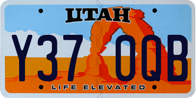 UT license plate Y370QB