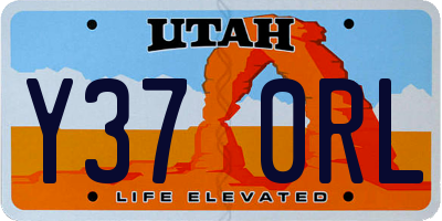 UT license plate Y370RL