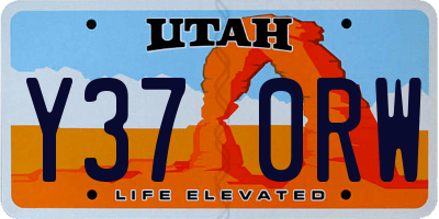 UT license plate Y370RW
