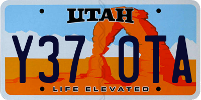UT license plate Y370TA