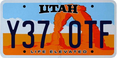 UT license plate Y370TF