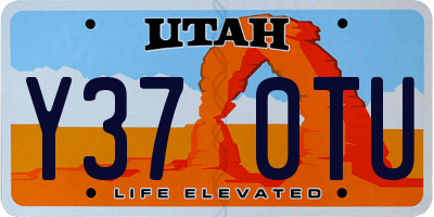 UT license plate Y370TU