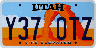 UT license plate Y370TZ