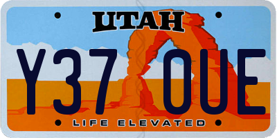 UT license plate Y370UE
