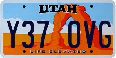 UT license plate Y370VG