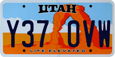 UT license plate Y370VW