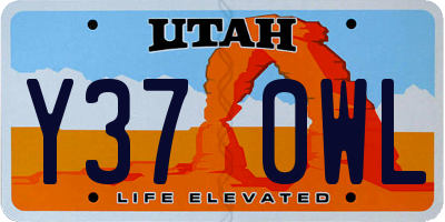 UT license plate Y370WL
