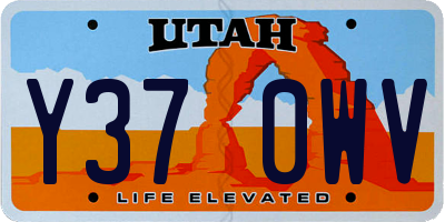 UT license plate Y370WV