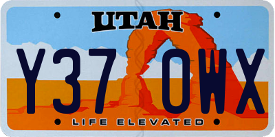 UT license plate Y370WX