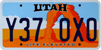 UT license plate Y370XO