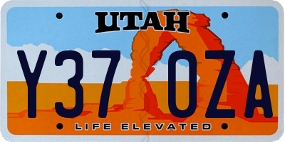 UT license plate Y370ZA