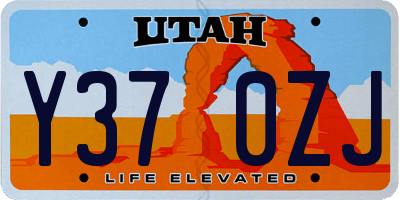 UT license plate Y370ZJ