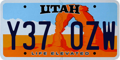 UT license plate Y370ZW