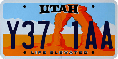 UT license plate Y371AA