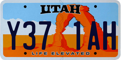 UT license plate Y371AH