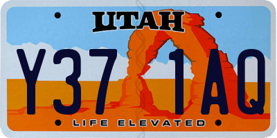 UT license plate Y371AQ