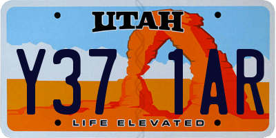 UT license plate Y371AR