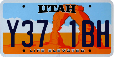 UT license plate Y371BH