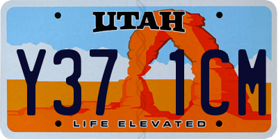 UT license plate Y371CM
