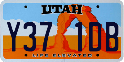 UT license plate Y371DB