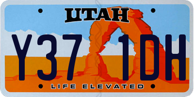 UT license plate Y371DH