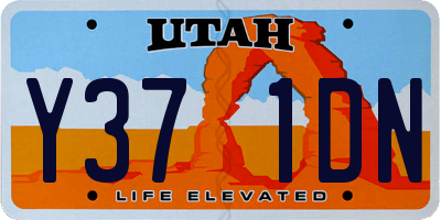 UT license plate Y371DN