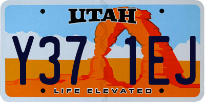 UT license plate Y371EJ