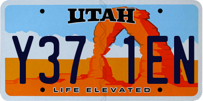 UT license plate Y371EN