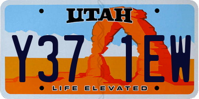 UT license plate Y371EW