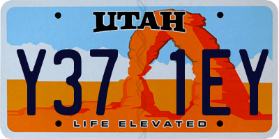 UT license plate Y371EY