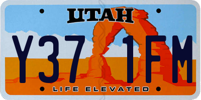 UT license plate Y371FM
