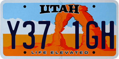 UT license plate Y371GH